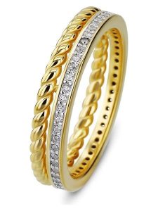 Les Favorites Pozłacany pierścionek z cyrkoniami rozmiar: 54. Żółte pierścionki Les Favorites, z cyrkonią, pozłacane. Za 109,26 zł.