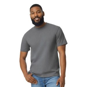 Koszulka Unisex Dla Dorosłych Softstyle Midweight. Brązowe bluzki GILDAN, xl, bez wzorów, sportowe, bez kołnierzyka, bez ramiączek. Za 33,99 zł.