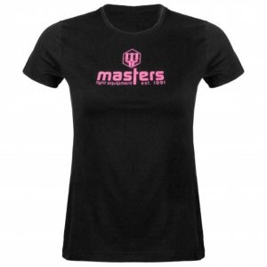 T-shirt Damski Basic. Czarne t-shirty MASTERS, bez wzorów, bez kołnierzyka, bez ramiączek. Za 112,99 zł.