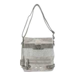 Szara Stylowa Torebka Damska Rieker. Szare listonoszki Rieker, bez wzorów, bez dodatków. Za 249,00 zł.