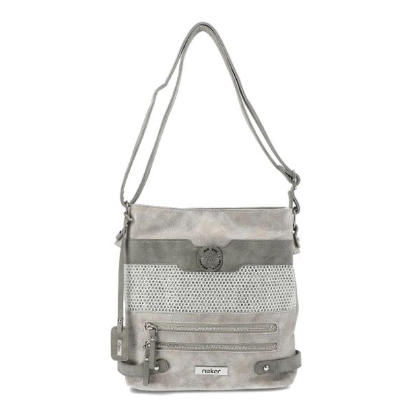 Szara Stylowa Torebka Damska Rieker. Szare listonoszki Rieker, bez wzorów, bez dodatków. Za 249,00 zł.