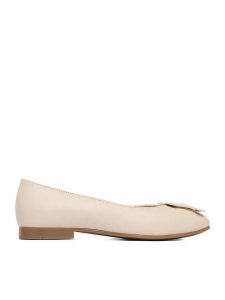 Lasocki Baleriny CEO-RST-WOLLY-01 Beżowy. Brązowe balerinki Lasocki, bez wzorów, ze skóry, bez obcasa, bez zapięcia. Za 169,99 zł.