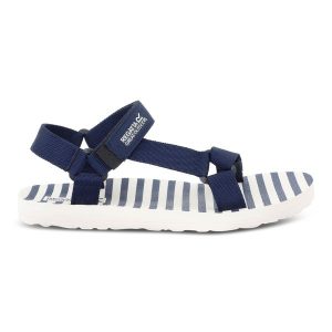 Vendeavour damskie sandały. Niebieskie buty trekkingowe Regatta, bez wzorów, bez obcasa, bez zapięcia. W wyprzedaży za 109,99 zł.