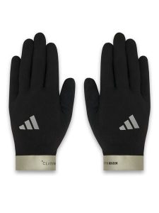 Adidas Rękawiczki Running Climawarm JZ8118 Czarny. Czarne rękawiczki ADIDAS, bez wzorów, z materiału. Za 149,99 zł.