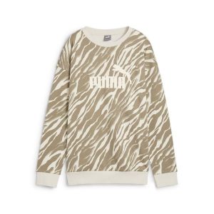 Damska bluza z grafiką ESS+ ANIMAL PUMA Alpine Snow White. Białe bluzy Puma, l, bez wzorów, bez kaptura. W wyprzedaży za 174,85 zł.