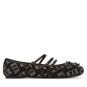 Baleriny PINKO. Czarne balerinki Pinko, bez wzorów, bez obcasa, bez zapięcia. Za 479,99 zł.
