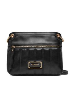 Monnari Torebka BAG5610 Czarny. Czarne listonoszki Monnari, bez wzorów, ze skóry, bez dodatków. Za 89,99 zł.