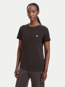 Guess T-Shirt V4YI09 J1314 Brązowy ciemny Regular Fit. Brązowe t-shirty Guess, xl, z aplikacjami, z bawełny, bez kołnierzyka, bez ramiączek. Za 154,99 zł.