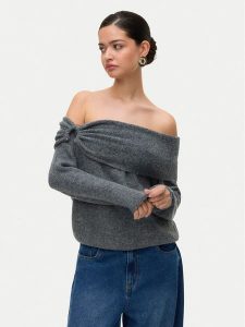 Vero Moda Sweter Lovely 10336698 Szary Regular Fit. Szare swetry klasyczne Vero Moda, xs, z syntetyku, bez kołnierzyka. Za 179,99 zł.