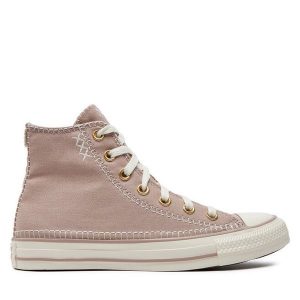 Trampki Converse. Brązowe trampki Converse, bez wzorów, bez zapięcia. Za 239,99 zł.