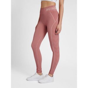 Damskie legginsy mid-rise Hummel TE Christel. Czerwone legginsy Hummel, bez wzorów. Za 115,50 zł.