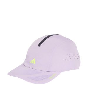 Czapka Runningxadizero Lightweight CLIMACOOL. Czerwone czapki ADIDAS, bez wzorów, z materiału. Za 129,00 zł.