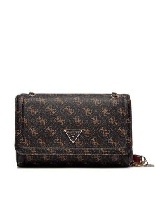 Guess Torebka Noelle (QL) HWQL78 79210 Brązowy. Brązowe torebki klasyczne Guess, z aplikacjami, ze skóry, bez dodatków. Za 299,99 zł.