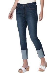 Heine Dżinsy - Slim fit - w kolorze granatowym rozmiar: 42. Niebieskie jeansy Heine, bez wzorów. Za 72,95 zł.