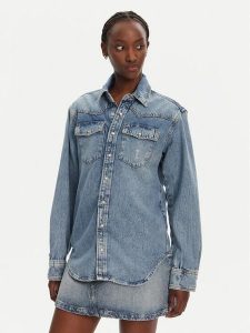 Liu Jo Koszula jeansowa UA5203 D4306 Niebieski Relaxed Fit. Niebieskie koszule Liu Jo, bez wzorów, z bawełny, bez kołnierzyka, bez ramiączek. Za 439,99 zł.