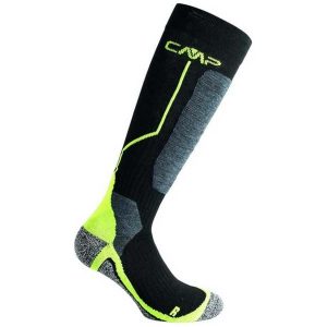 Skarpety narciarskie CMP SKI SOCK WOOL wełniane ocieplane antybakteryjne. Czarne skarpetki Campagnolo, bez wzorów, z wełny. Za 62,99 zł.