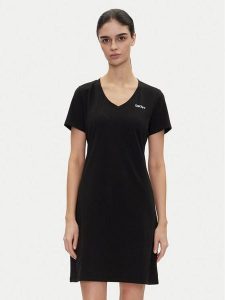 DKNY Sport Sukienka codzienna DP5D4902 Czarny Regular Fit. Czarne sukienki DKNY Sport, na co dzień, xs, bez wzorów, z bawełny, sportowe, bez kołnierzyka, bez ramiączek, proste. Za 119,99 zł.