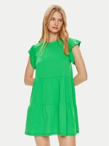 Vila Sukienka letnia Summer 14087541 Zielony Loose Fit. Zielone kombinezony Vila, na lato, l, bez wzorów, z syntetyku, bez kołnierzyka, bez ramiączek. Za 129,99 zł.