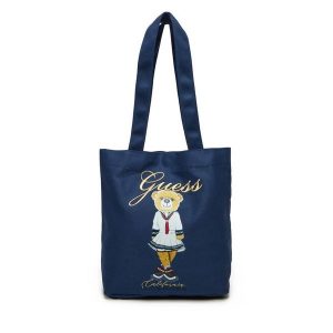 Torebka Guess. Niebieskie torebki klasyczne Guess, z aplikacjami, bez dodatków. Za 89,99 zł.