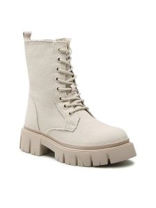 Jenny Fairy Trapery WS5816-02 Beżowy. Brązowe buty zimowe Jenny Fairy, z materiału, bez obcasa, bez zapięcia. Za 125,99 zł.