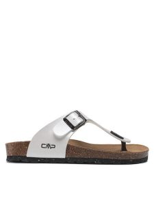 CMP Japonki Eco Mymosa Wmn Flip Flop 3Q91036 Biały. Białe klapki CMP, bez wzorów, ze skóry, bez obcasa. Za 189,99 zł.