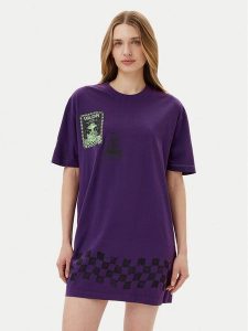 Volcom Sukienka codzienna Filip Rygalski B1312516 Fioletowy Loose Fit. Fioletowe kombinezony Volcom, s, bez wzorów, z bawełny, bez kołnierzyka, bez ramiączek. Za 139,99 zł.