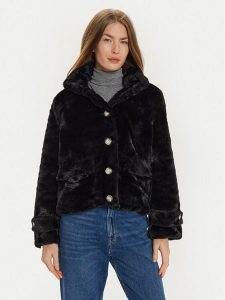Vero Moda Futro Sonjaeva 10310303 Czarny Regular Fit. Czarne płaszcze Vero Moda, xl, bez wzorów, z futra, bez kaptura. Za 299,99 zł.