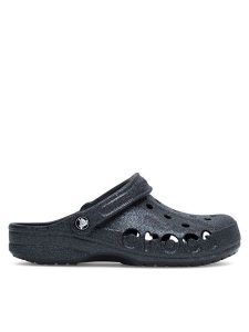 Crocs Klapki BAYA GLITTER CLOG 205925-001 Czarny. Czarne klapki Crocs, bez wzorów, z materiału, bez obcasa. Za 189,99 zł.