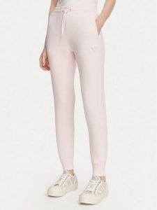 Guess Spodnie dresowe V2YB18 K7UW2 Różowy jasny Regular Fit. Czerwone spodnie dresowe Guess, m, z aplikacjami, z dresówki. Za 364,99 zł.
