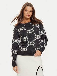 Liu Jo Sport Sweter TF4230 MA94O Czarny Regular Fit. Czarne swetry klasyczne Liu Jo Sport, l, z syntetyku, bez kołnierzyka. Za 579,99 zł.