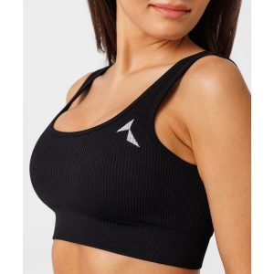 Stanik fitness cardio Carpatree Rib bezszwowy. Czarne biustonosze Carpatree, bez wzorów. Za 149,99 zł.