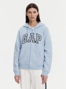Gap Bluza 678782-05 Błękitny Regular Fit. Niebieskie bluzy GAP, xxs, bez wzorów, z bawełny, bez kaptura. Za 149,99 zł.
