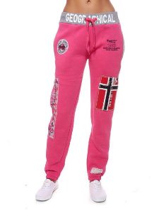Geographical Norway Spodnie dresowe "Myer" w kolorze czerwonym rozmiar: XL. Czerwone spodnie dresowe Geographical Norway, xl, bez wzorów, z dresówki. Za 96,60 zł.