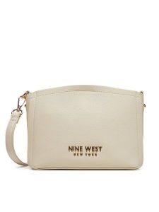 Nine West Torebka JH6650-NW Beżowy. Brązowe listonoszki Nine West, bez wzorów, z materiału, bez dodatków. Za 199,99 zł.