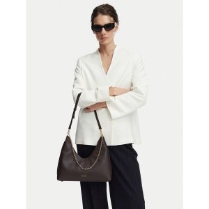 Torebka Calvin Klein. Brązowe torebki klasyczne Calvin Klein, bez wzorów, bez dodatków. Za 512,99 zł.
