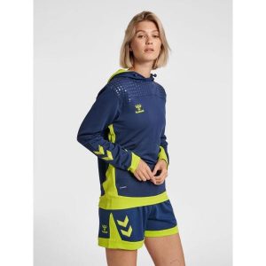 Damska bluza z kapturem Hummel hmlLEAD poly. Niebieskie bluzy Hummel, s, bez wzorów, z kapturem. Za 171,70 zł.