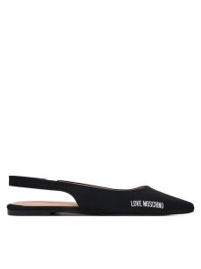 LOVE MOSCHINO Baleriny JA11021G0MIM0000 Czarny. Czarne balerinki LOVE MOSCHINO, bez wzorów, z materiału, bez obcasa, bez zapięcia. Za 439,99 zł.