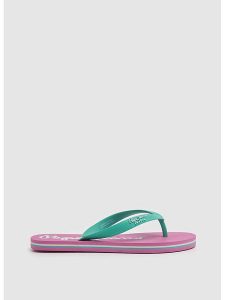 Pepe Jeans FOOTWEAR Japonki w kolorze różowo-turkusowym rozmiar: 37. Różowe klapki Pepe Jeans FOOTWEAR, bez wzorów, z jeansu, z otwartym noskiem, bez obcasa. Za 61,46 zł.