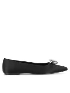 DeeZee Baleriny R24SS04000 Czarny. Czarne balerinki DeeZee, bez wzorów, z materiału, bez obcasa, bez zapięcia. Za 79,99 zł.