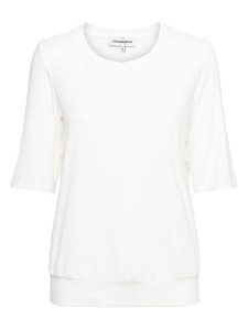 &Co Woman Koszulka "Lucille" w kolorze białym rozmiar: XL. Białe bluzki &Co Woman, xl, bez wzorów, bez kołnierzyka, bez ramiączek. Za 114,44 zł.