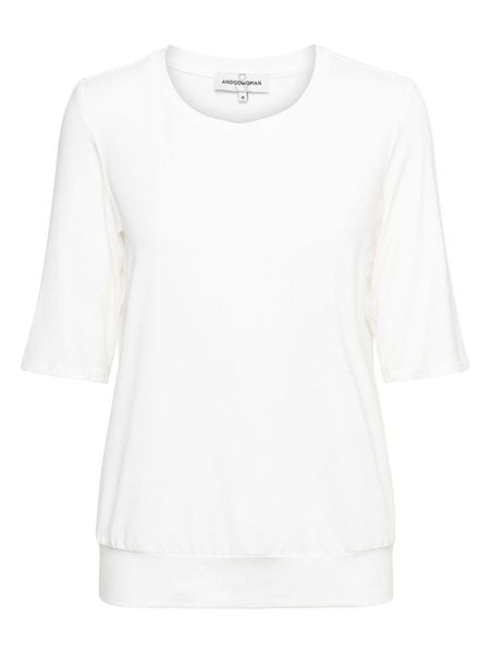 &Co Woman Koszulka "Lucille" w kolorze białym rozmiar: XL. Białe bluzki &Co Woman, xl, bez wzorów, bez kołnierzyka, bez ramiączek. Za 109,78 zł.