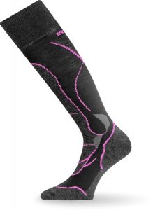 Skarpety narciarskie Lasting STW 984 Merino. Czarne skarpetki LASTING, z aplikacjami, z elastanu. Za 129,90 zł.