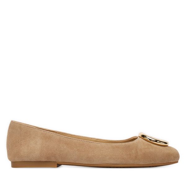 Baleriny MICHAEL Michael Kors. Brązowe balerinki MICHAEL Michael Kors, bez wzorów, bez obcasa, bez zapięcia. Za 330,99 zł.