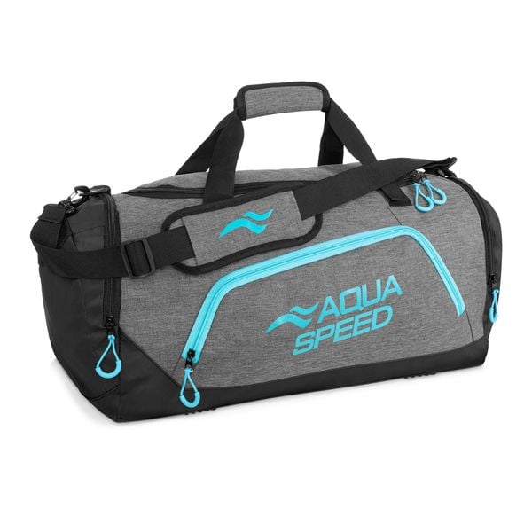 Torba treningowa AQUA-SPEED 43 l. Czarne torby podróżne i sportowe Aqua-Speed, bez wzorów, na ramię. Za 100,39 zł.