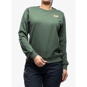 Bluza bawełniana damska Fjallraven Vardag Sweater. Zielone bluzy Fjällräven, xs, bez wzorów, z bawełny, bez kaptura. Za 371,99 zł.