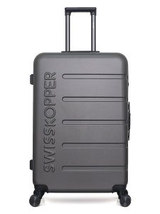 SWISS KOPPER Walizka "Aigle" w kolorze szarym - 47 x 75 x 29 cm rozmiar: onesize. Szare walizki SWISS KOPPER, bez wzorów, z materiału. Za 260,99 zł.