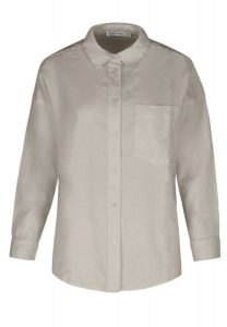 Koszula z lnem K-VEHI. Brązowe koszule Volcano, m, bez wzorów, ze lnu, bez kołnierzyka, bez ramiączek. Za 119,99 zł.