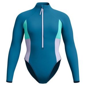 Damski Jednoczęściowy Kostium Kąpielowy Z Długim Rękawem Z Kolorowymi Wstawkami. Zielone stroje jednoczęściowe Speedo, bez wzorów. Za 394,99 zł.