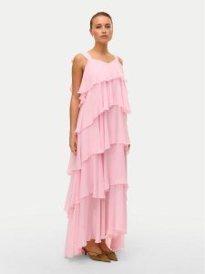 Vero Moda Sukienka wieczorowa Felicia 10331377 Różowy Regular Fit. Czerwone kombinezony Vero Moda, l, bez wzorów, z syntetyku, wizytowe, bez kołnierzyka, bez ramiączek. Za 269,99 zł.