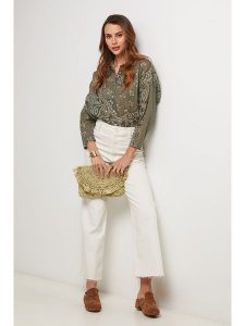 Lin Passion Koszula w kolorze khaki rozmiar: 34/36. Brązowe koszule Lin Passion, bez wzorów, z bawełny, bez kołnierzyka, bez ramiączek. Za 121,99 zł.